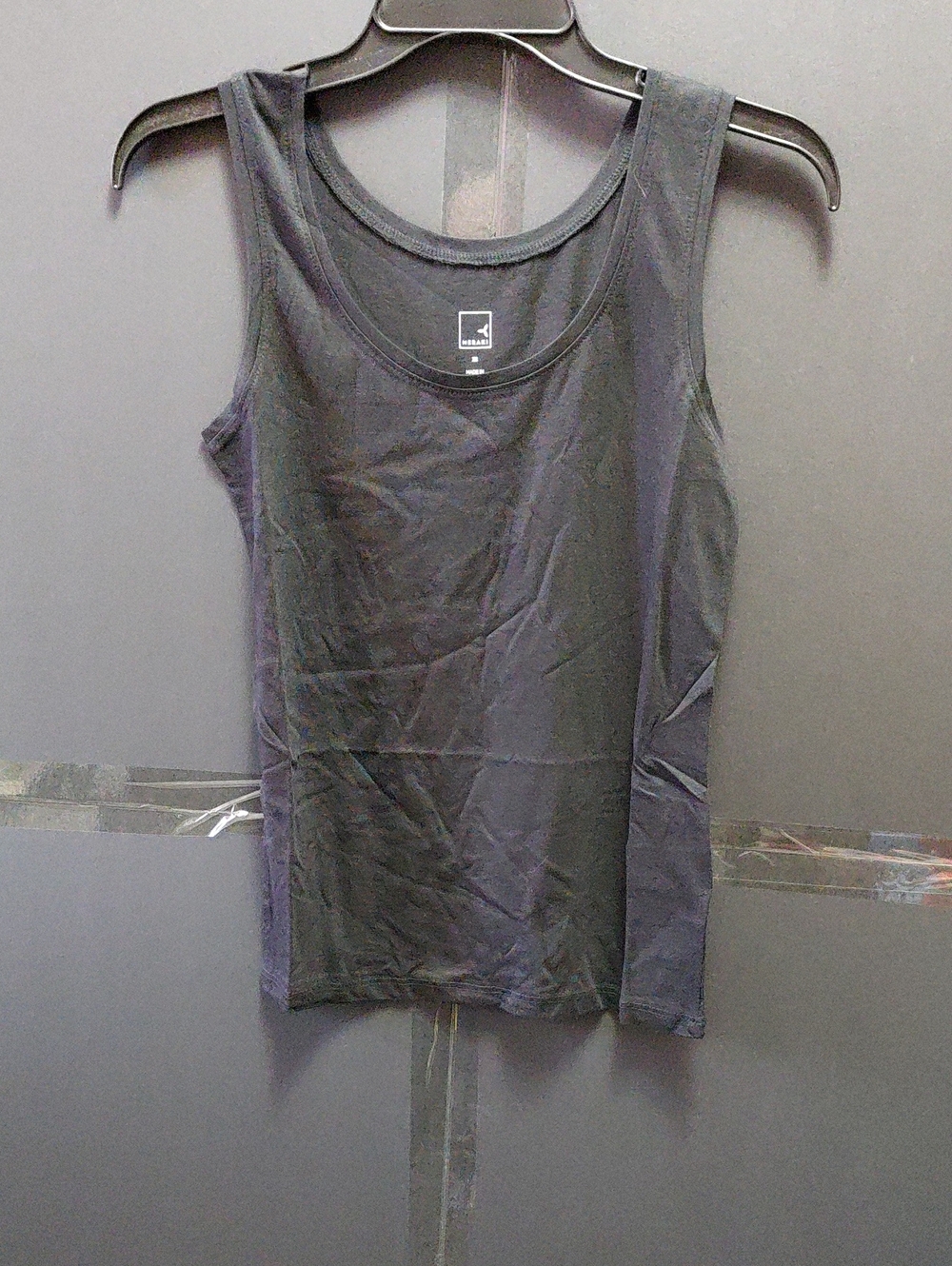 meraki Black Scoop Neck Tank Top